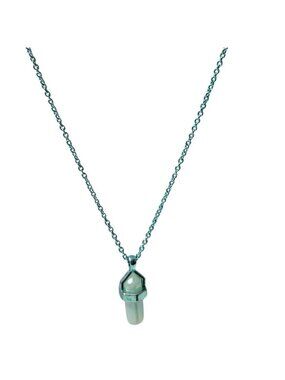 Elegant Green Crystal Point Pendant Necklace Classic Retro Fashion Jewelry Women
